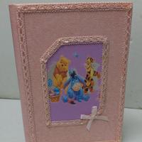 Porta DVD per battesimo  in pelle COLORE ROSA