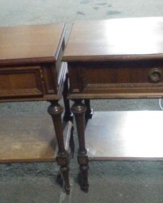 Coppia di comodini noce chiaro 35×60