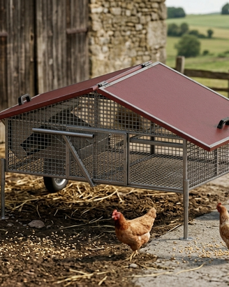 Pollaio professionale mobile 4/6 galline
