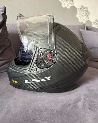 Casco moto carbonio