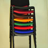 50 Sedie NERO Ufficio Conferenza Fissa IMPILABILI