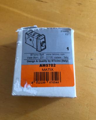 DIMMER DEVIATORE RESISTIVO BTICINO MATIX AM5702