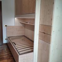 letto contenitore armadio ponte scaffalatura abete