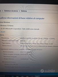 notebook acer core i3 4a 4gb ram SSD da 240gb