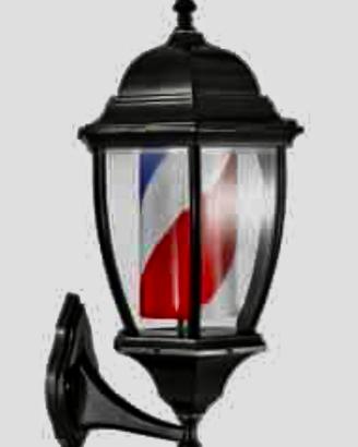 Barber pole, lanterna luminosa rotante barber shop