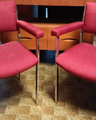 5 poltroncine vintage anni 70 