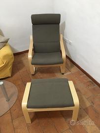 Sedia a dondolo + pouf Poäng ikea