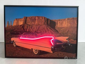 Quadro Vintage anni 90’ con Neon colorato