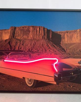 Quadro Vintage anni 90’ con Neon colorato