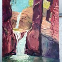 Grotte del Caglieron olio su tela 50x70 