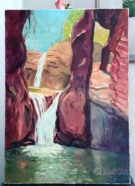 Grotte del Caglieron olio su tela 50x70 