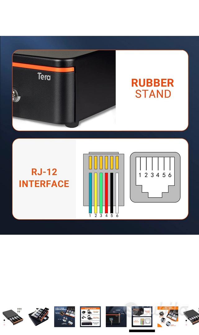 Tera Cassetto di Cassa Registratore per Sistema Punto di Vendita
