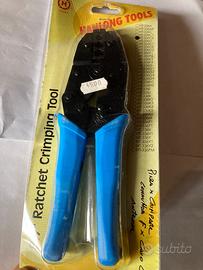 Pinza a crimpare x connettori a F + spelacavi