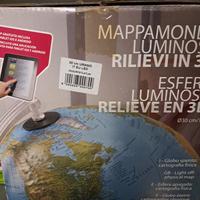 Mappamondo luminoso rilievi 3D