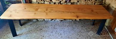 TAVOLO RUSTICO CON GAMBE INDUSTRIAL