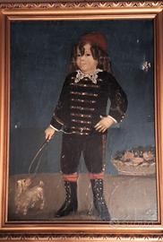 Grande Ritratto Antico - Fanciullo con Cane - Scuo