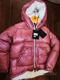 Piumino After Label rosa con pelliccia, taglia xS/