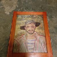 vecchio quadretto dipinto su legno