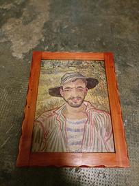 vecchio quadretto dipinto su legno