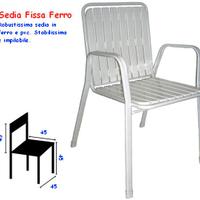 Coppia Sedie da giardino in metallo e plastica