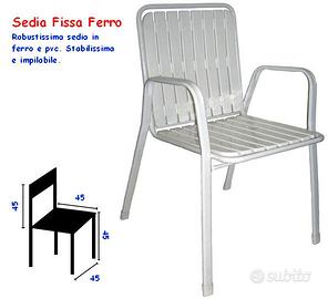Coppia Sedie da giardino in metallo e plastica