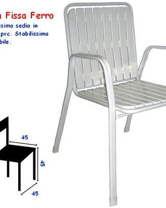 Coppia Sedie da giardino in metallo e plastica