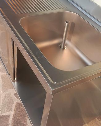 lavello in acciaio inox 140x70x85 