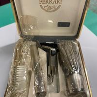 Set da barba portatile in argento