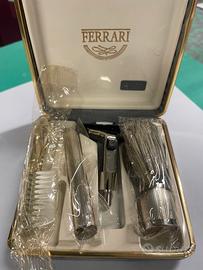 Set da barba portatile in argento