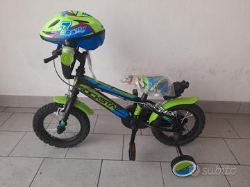 Bici bambino misura 12" nuova + casco nuovo 
