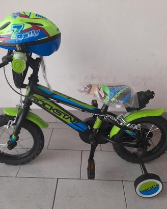 Bici bambino misura 12" nuova + casco nuovo 