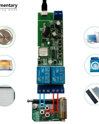 Modulo relè wireless WiFi a 2 canali