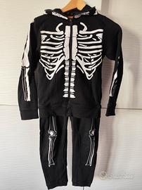 Tuta scheletro per bambini 8-9 anni