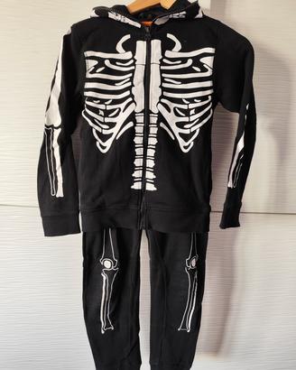 Tuta scheletro per bambini 8-9 anni