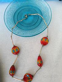 collana perle in vetro di Murano