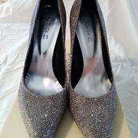 Scarpe decolletè tacco alto color bronzo