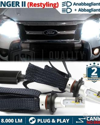 Lampade LED H4 per Fari FORD RANGER T5 Luce Bianca