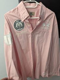 camicia LA MARTINA rosa con patch XL