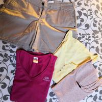 4 canotte e 1 pantaloncino donna
