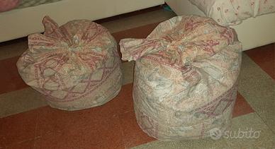 Pouf, a Imperia, composto artigianalmente 