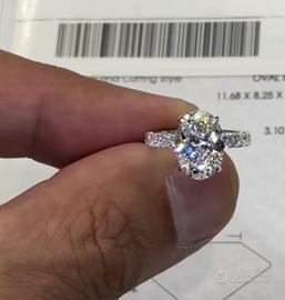 Anello solitario oro 18K con diamante