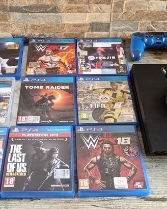 Playstation 4 slim, 1 controller, 12 giochi