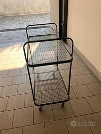 Carrellino in vetro portaoggetti