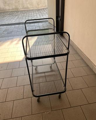 Carrellino in vetro portaoggetti
