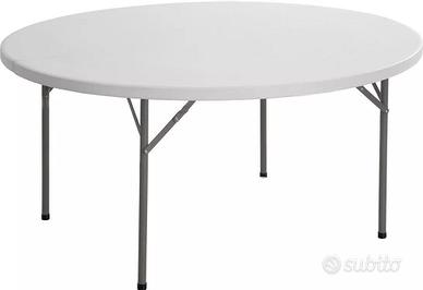 Tavolo Catering HDPE Rotondo - Colore Bianco