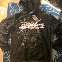 felpa spider nera e rosa