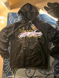 felpa spider nera e rosa