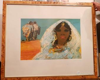Salvatore Fiume - Ritratto di donna araba 84x68