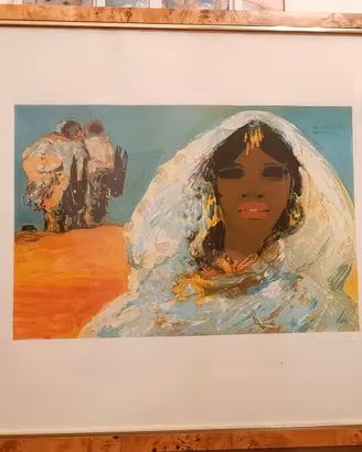 Salvatore Fiume - Ritratto di donna araba 84x68