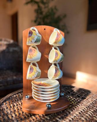 Tazzine da caffè + Piattini Ceramica  di Deruta